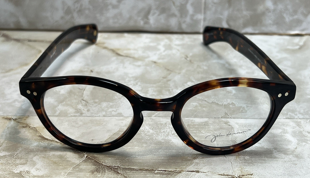 John Lennon Eyeglasses JLS Retro 02 D. Amber FRAMES ONLY 46-23-140 New w/out Tag